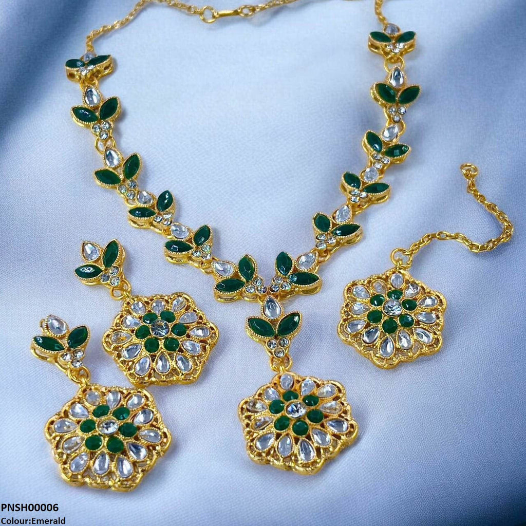 Tear/Flower Drop Necklace Set