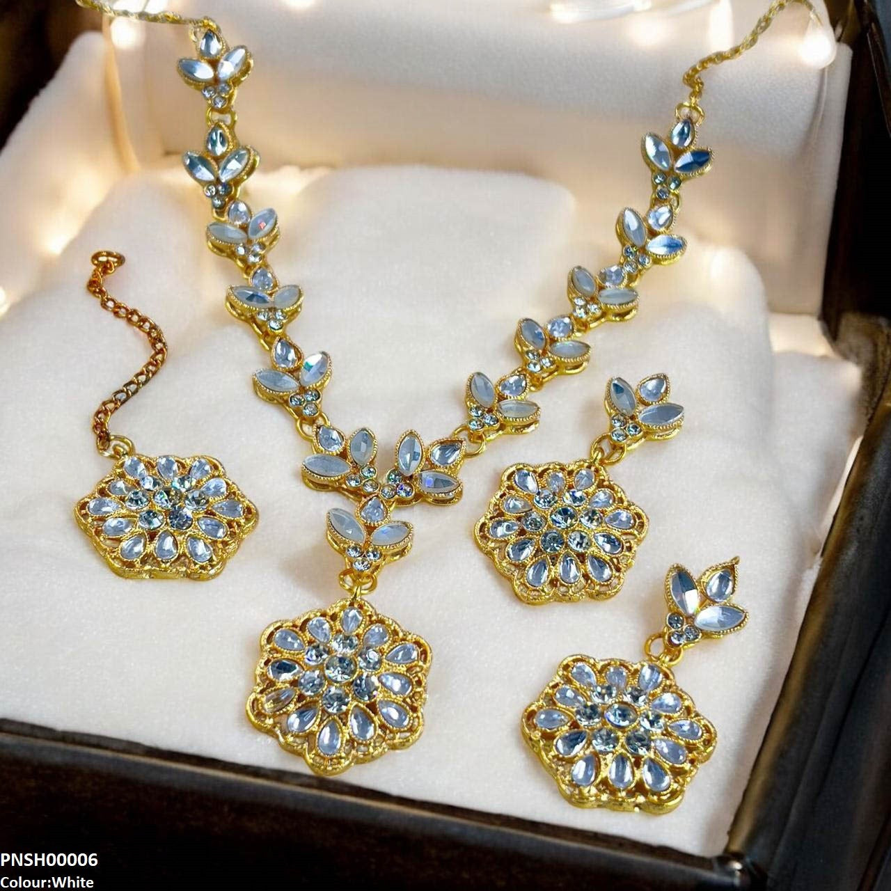 Tear/Flower Drop Necklace Set