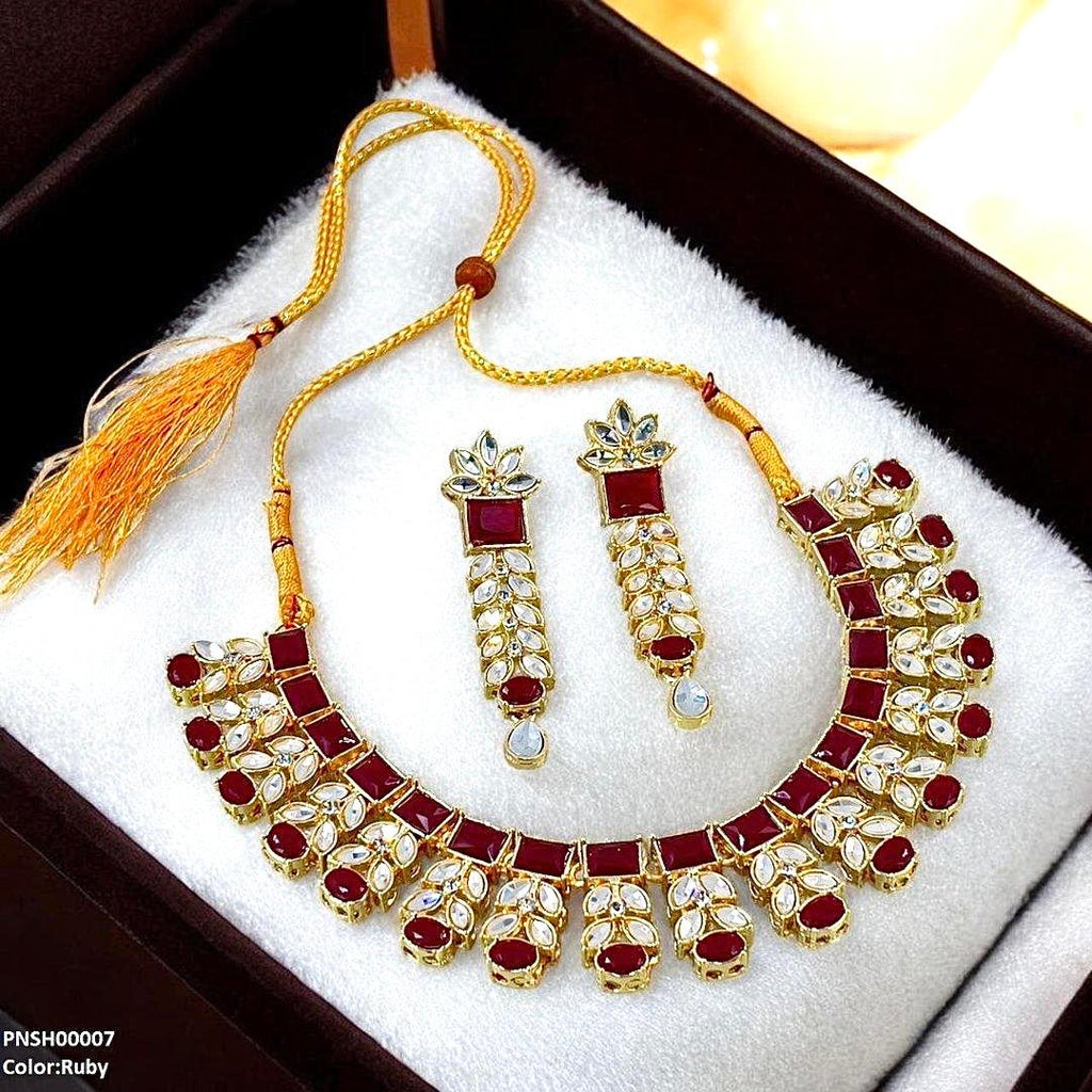 Reactangle/Oval Tear Necklace Set