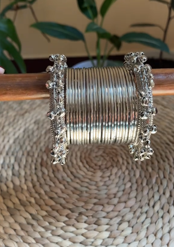 Silver Bangle Set