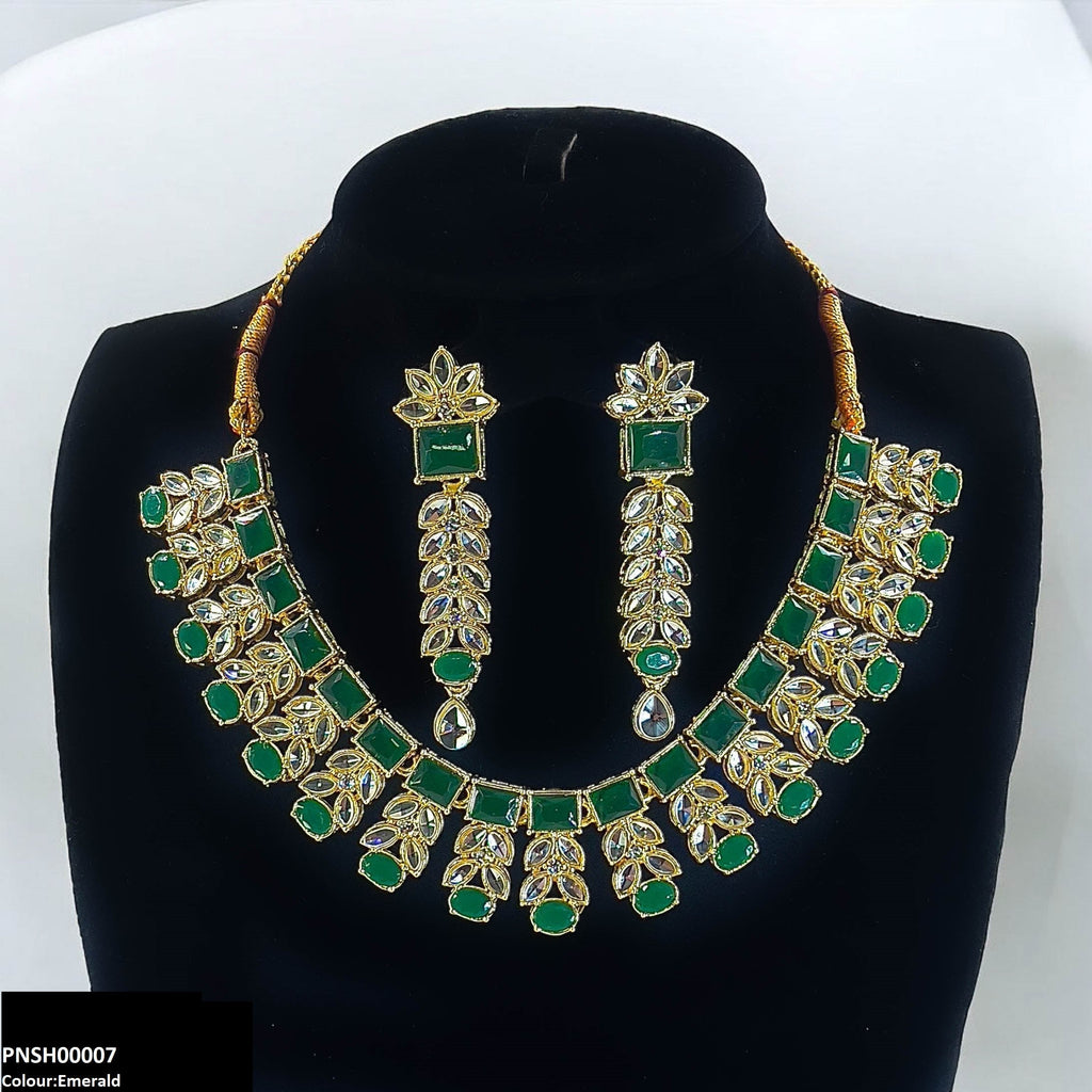 Reactangle/Oval Tear Necklace Set