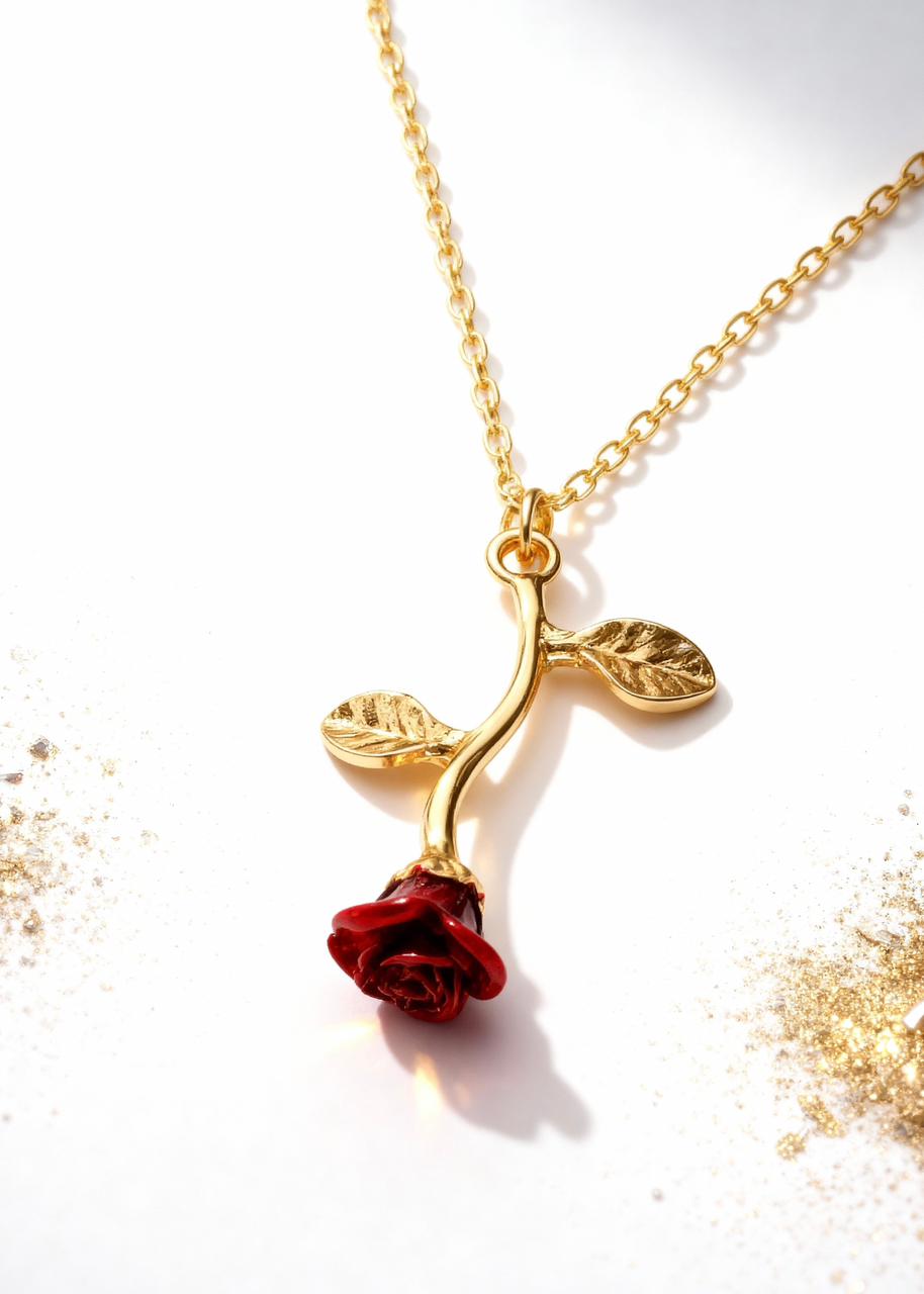 Falling Rose Pendant